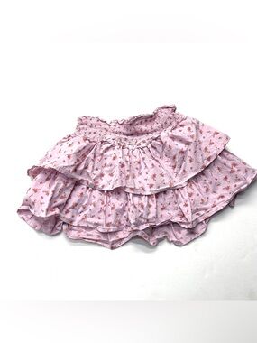 wild fable Light Pink Floral Tiered Skirt Skort Ruffle